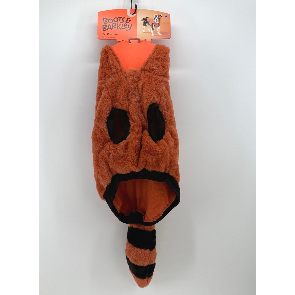Boots & Barkley Red Panda Pet Dog Costume Medium Orange Plush Halloween
